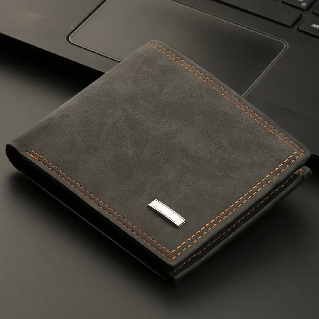 Herren Geldbörse mit Reißverschluss ⎜ Kompakte Brieftasche mit Karten- und Münzfach