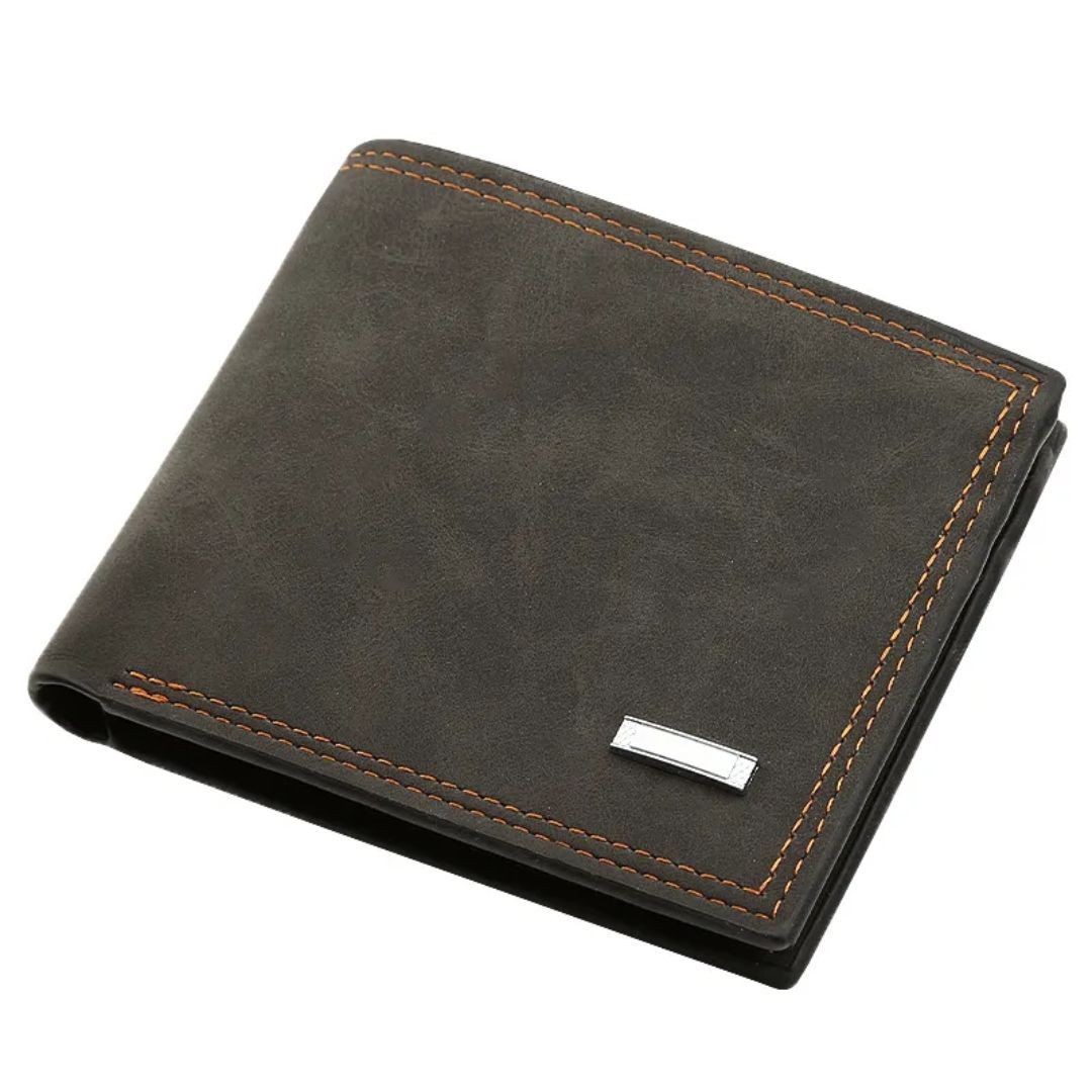 Herren Geldbörse mit Reißverschluss ⎜ Kompakte Brieftasche mit Karten- und Münzfach