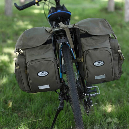 Fahrradtasche für Gepäckträger ⎜ Große Doppeltasche mit Seitentaschen und wasserabweisendem Innenfach