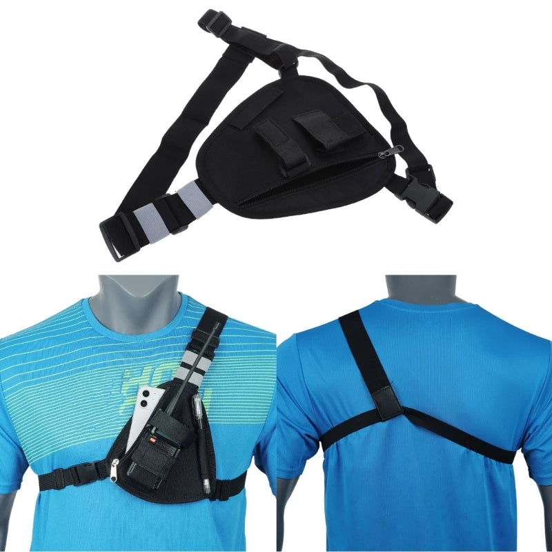 Multifunktionale Brusttasche für Herren ⎜ Tragbare Umhängetasche mit vielen Fächern für den Alltag