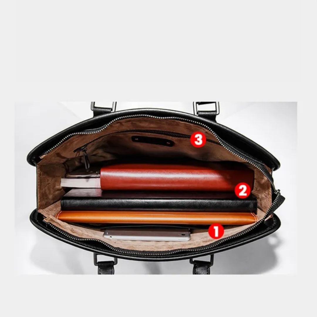 Laptoptasche für Herren ⎜ Woven Business-Aktentasche mit Schultergurt und elegantem Design