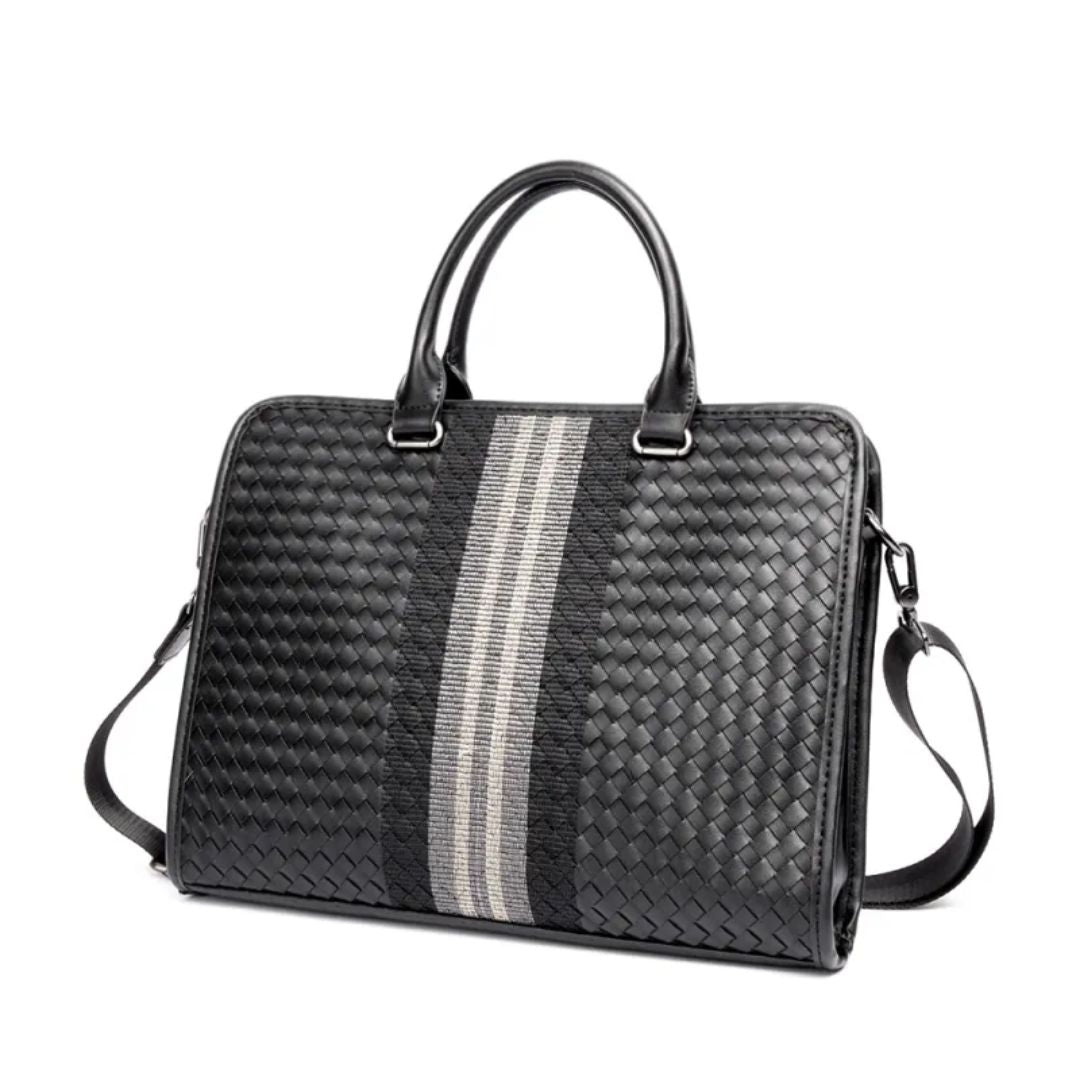 Laptoptasche für Herren ⎜ Woven Business-Aktentasche mit Schultergurt und elegantem Design