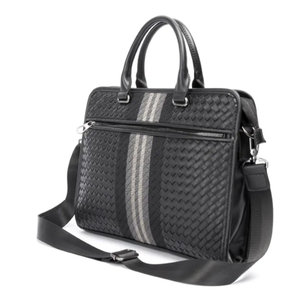 Laptoptasche für Herren ⎜ Woven Business-Aktentasche mit Schultergurt und elegantem Design