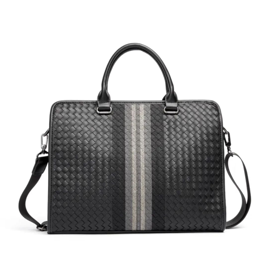 Laptoptasche für Herren ⎜ Woven Business-Aktentasche mit Schultergurt und elegantem Design
