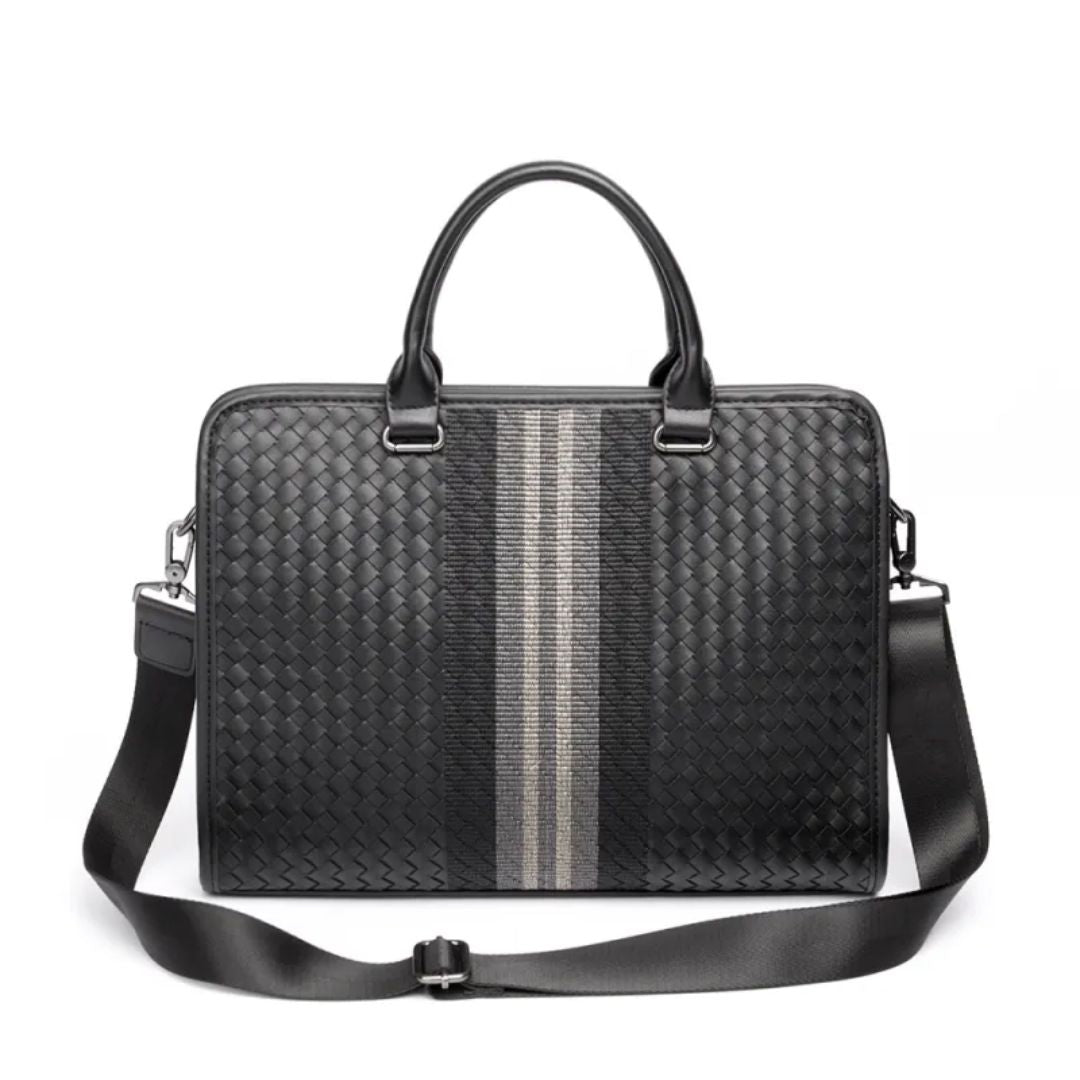Laptoptasche für Herren ⎜ Woven Business-Aktentasche mit Schultergurt und elegantem Design