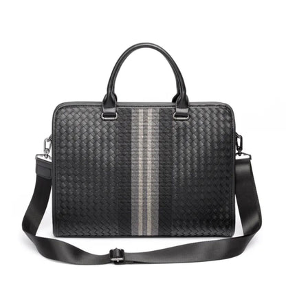 Laptoptasche für Herren ⎜ Woven Business-Aktentasche mit Schultergurt und elegantem Design