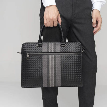 Laptoptasche für Herren ⎜ Woven Business-Aktentasche mit Schultergurt und elegantem Design