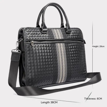 Laptoptasche für Herren ⎜ Woven Business-Aktentasche mit Schultergurt und elegantem Design