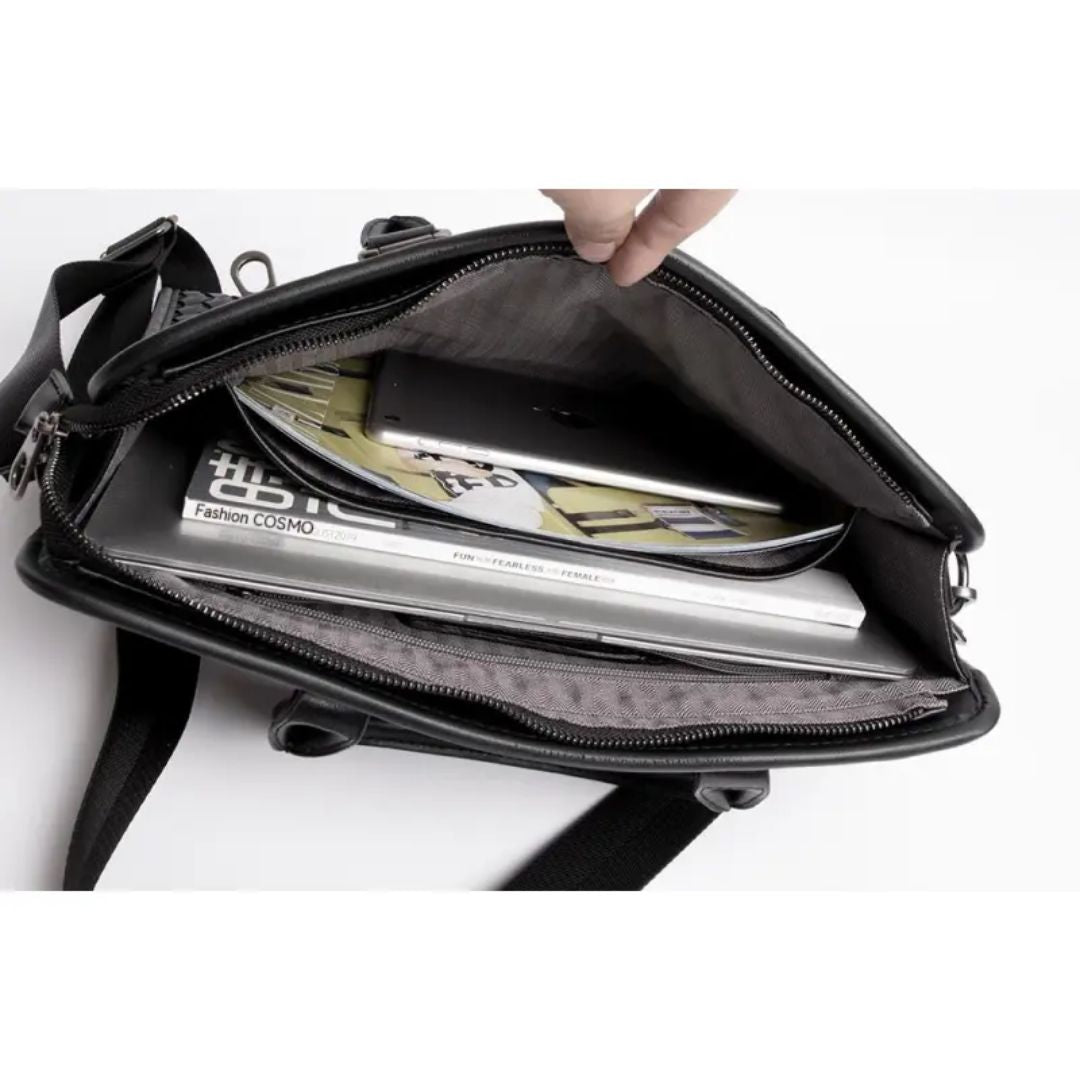 Laptoptasche für Herren ⎜ Woven Business-Aktentasche mit Schultergurt und elegantem Design